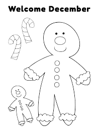 Cookies welcome December coloring page